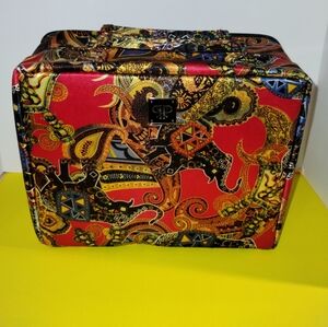 PurseN Tech Vibrant Red and Gold Travel Bag